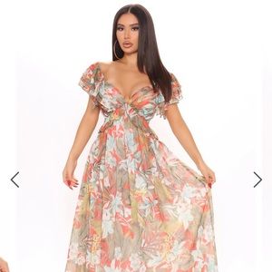 Bring Me Mimosas Maxi Dress - Orange/combo